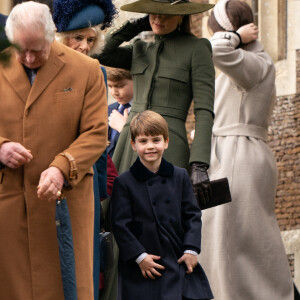 Kate Middleton et le prince Louis - La famille royale d'Angleterre assiste au service religieux de Noël à l'église St Mary Magdalene à Sandringham, Norfolk, le 25 décembre 2022.