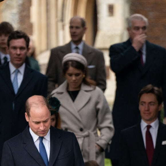 La famille royale d'Angleterre assiste au service religieux de Noël à l'église St Mary Magdalene à Sandringham, Norfolk le 25 décembre 2022. 