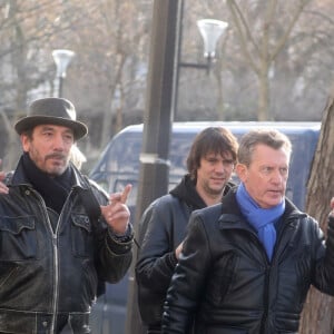 Dominique Lanvin Quilichini, Lolita Séchan, Romane Serda - Obsèques de Thierry Séchan frère du chanteur Renaud) au cimetière du Montparnasse à Paris le 16 janvier 2019. Après une cérémonie au temple protestant Port Royal, la famille de T. Séchan s'est retrouvée dans un immeuble avant de se rendre au cimetière du Montparnasse.