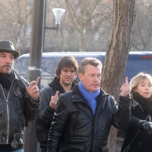 Dominique Lanvin Quilichini, Lolita Séchan, Romane Serda - Obsèques de Thierry Séchan frère du chanteur Renaud) au cimetière du Montparnasse à Paris le 16 janvier 2019. Après une cérémonie au temple protestant Port Royal, la famille de T. Séchan s'est retrouvée dans un immeuble avant de se rendre au cimetière du Montparnasse.