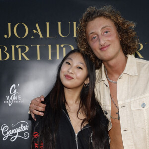 Exclusif - Prix spécial - No web - Joalukas Noah avec Jade Hallyday lors de la soirée d'anniversaire de Joalukas Noah, fils de Yannick Noah et Isabelle Camus, pour ses 18 ans à Paris le 10 juin 2022. © Cyril Moreau / Bestimage 