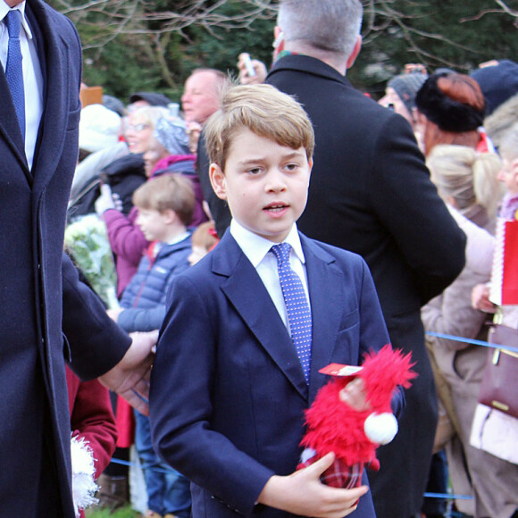 Le prince William, prince de Galles, Le prince George de Galles - La famille royale d'Angleterre au premier service de Noël à Sandringham depuis le décès de la reine Elizabeth II. 