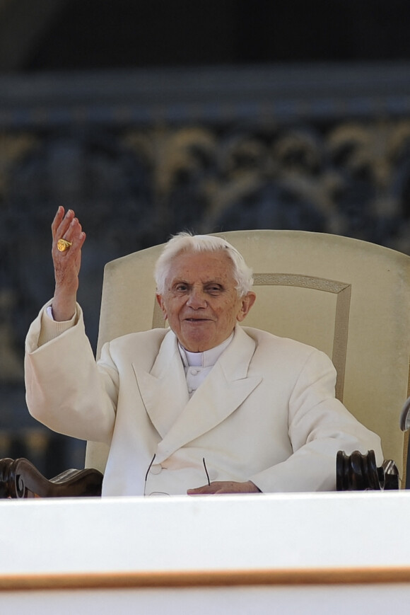 Le Pape Benoit XVI fait ses adieux a la veille de sa demission Rome, le 27 fevrier 2013