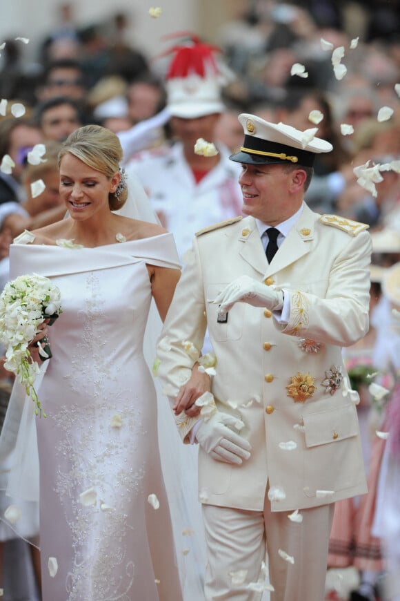 Mariage religieux de la princesse Charlene de Monaco et du prince Albert le 2 juillet 2011. ©Catalano/SGP 