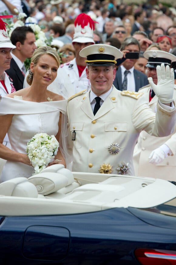 Mariage religieux de la princesse Charlene de Monaco et du prince Albert le 2 juillet 2011.
