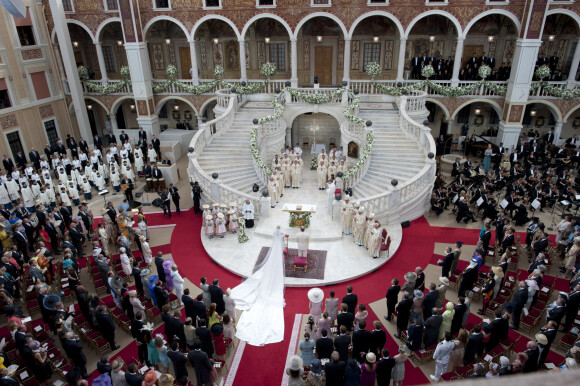 Mariage religieux de la princesse Charlene de Monaco et du prince Albert le 2 juillet 2011. ©Catalano/SGP