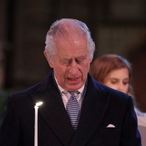 Le roi Charles III d'Angleterre- La famille royale d'Angleterre assiste à une messe de Noel à l'abbaye de Westminster à Londres le 15 décembre 2022. 