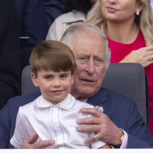 Le prince Charles, prince de Galles, Le prince Louis de Cambridge - Jubilé de platine de la reine Elisabeth II d'Angleterre à Bukingham Palace à Londres, le 5 juin 2022. 