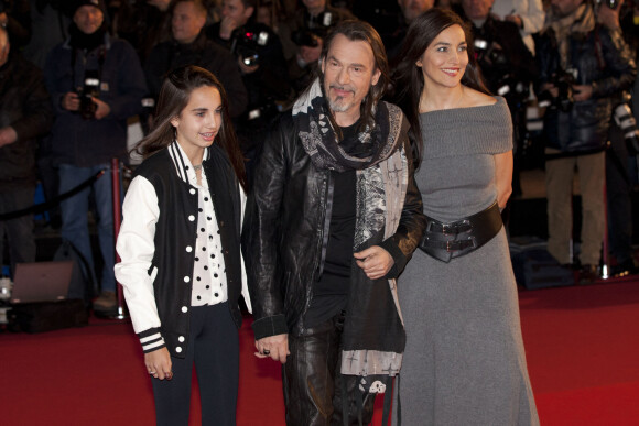 Florent Pagny, sa femme Azucena et leur fille Ael - 15e edition des NRJ Music Awards à Cannes. Le 14 décembre 2013.