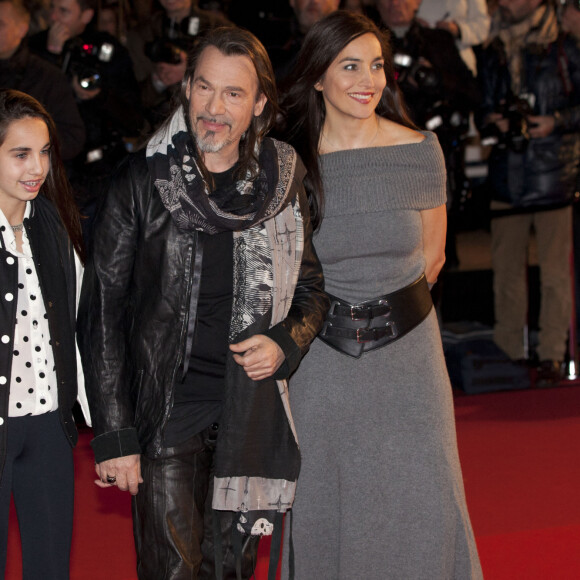Florent Pagny, sa femme Azucena et leur fille Ael - 15e edition des NRJ Music Awards à Cannes. Le 14 décembre 2013.