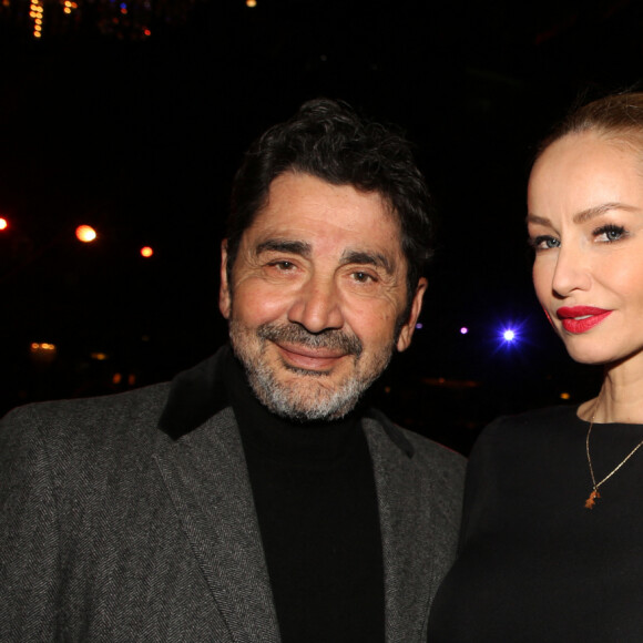 Exclusif - Adriana Karembeu et son mari André Ohanian - Le jury et les invités posent et déjeunent juste avant le début du défilé de la 15ème édition de "Top Model Belgium" au Lido à Paris, le 3 février 2019. © Philippe Doignon / Denis Guignebourg / Bestimage 