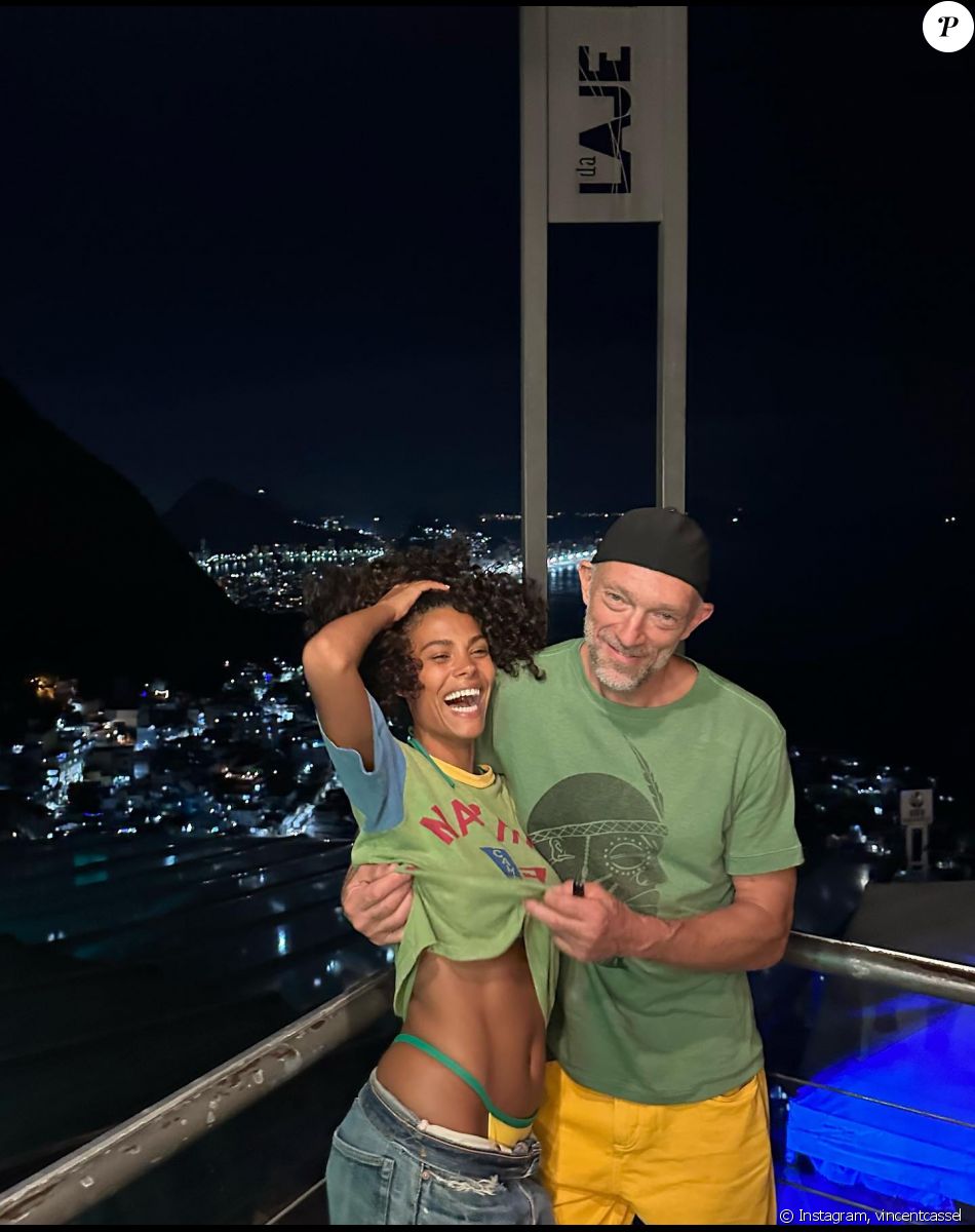 Vincent Cassel et Tina Kunakey au Brésil.