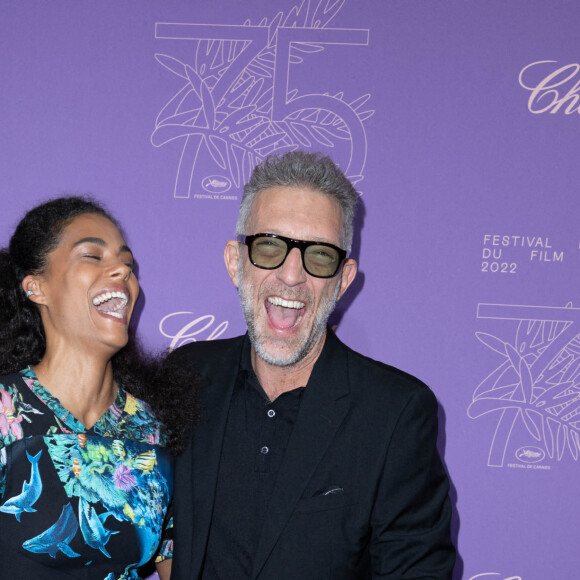 Tina Kunakey et son mari Vincent Cassel - Photocall du dîner du 75ème Festival International du Film de Cannes. Le 24 mai 2022 © Olivier Borde / Bestimage