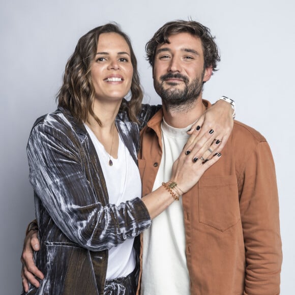 Exclusif - Jeremy Frerot et sa femme Laure Manaudou - Backstage - Enregistrement de l'émission "La Chanson secrète 11" à Paris, diffusée le 24 juin sur TF1. © Cyril Moreau / Bestimage 