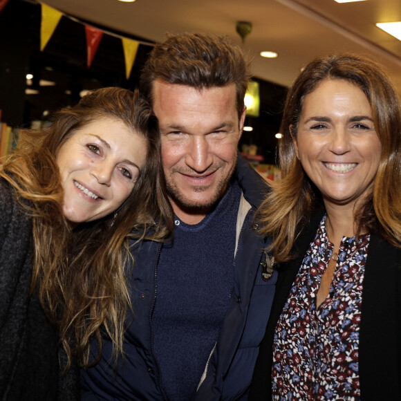 Exclusif - Benjamin Castaldi avec sa femme Aurore Aleman, Valérie Bénaïm - Sortie livre de Valérie Bénaïm à la librairie Eyrolles à Paris le 13 octobre 2019. © Cédric Perrin /Bestimage 