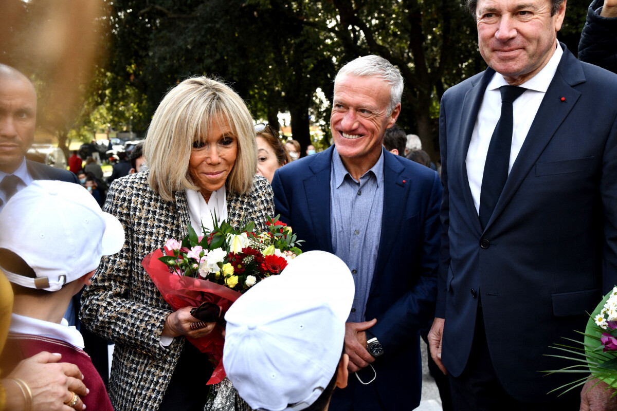 Photo : Brigitte Macron, Didier Deschamps Et Christian Estrosi, Le ...