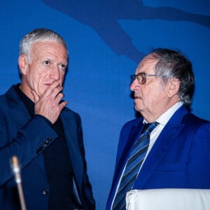 Noel Le Graet et Didier Deschamps - Assemblée Fédérale de la Fédération Française de Football (FFF) à Paris et annonce de la prolongation de D.Deschamps à la tête de l'équipe de France jusqu'en 2026. Paris le 7 janvier 2023. © Baptiste Autissier / Panoramic / Bestimage