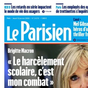 Brigitte Macron en Une du "Parisien", numéro du 12 janvier 2023.