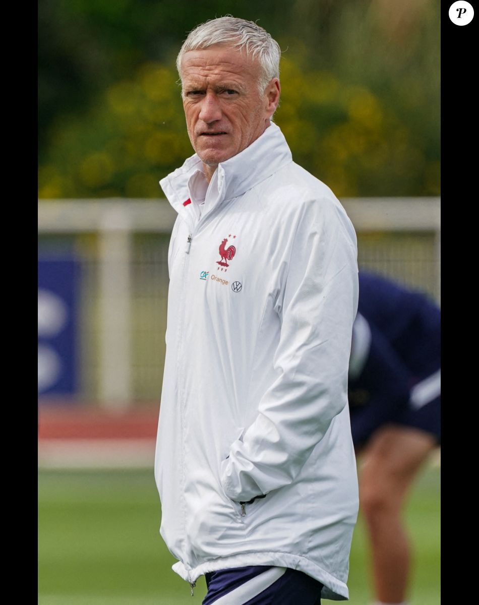 Didier Deschamps - Entrainement de l'Equipe de France A au Centre National du Football, à Clairefontaine-en-Yvelines, le 29 mai 2022.