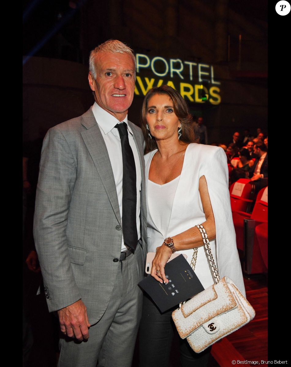 Didier Deschamps et sa femme Claude durant la soirée des Sportel Awards au Grimaldi Forum à Monaco. © Bruno Bebert/Bestimage