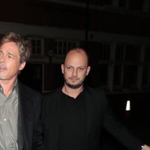 Brad Pitt se rend à l'after-party de la première du film "Babylon" à Londres le 12 janvier 2023.