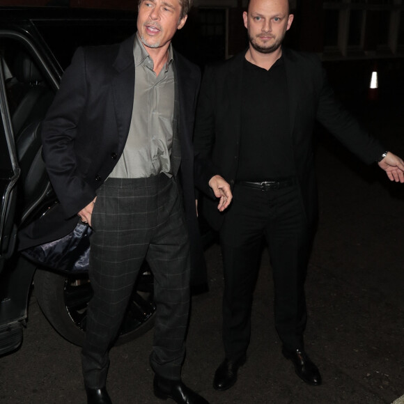 Brad Pitt se rend à l'after-party de la première du film "Babylon" à Londres le 12 janvier 2023.