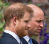 Le prince William, duc de Cambridge, et son frère Le prince Harry, duc de Sussex, se retrouvent à l'inauguration de la statue de leur mère, la princesse Diana dans les jardins de Kensington Palace à Londres, Royaume Uni, le 1er juillet 2021.