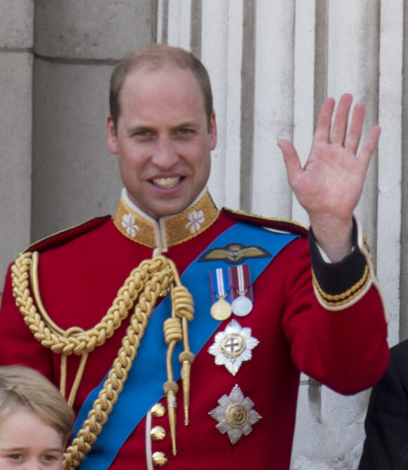 Le prince William, duc de Cambridge - La famille royale d'Angleterre au palais de Buckingham pour assister à la parade "Trooping The Colour" à Londres le 17 juin 2017. 
