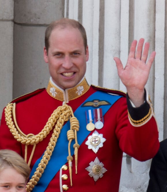 Le prince William, duc de Cambridge - La famille royale d'Angleterre au palais de Buckingham pour assister à la parade "Trooping The Colour" à Londres le 17 juin 2017. 