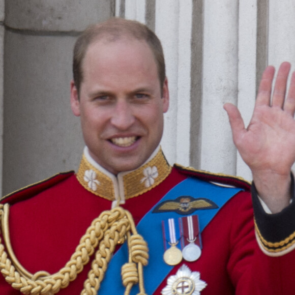 Le prince William, duc de Cambridge - La famille royale d'Angleterre au palais de Buckingham pour assister à la parade "Trooping The Colour" à Londres le 17 juin 2017. 