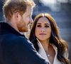 Le prince Harry et Meghan Markle assistent à la finale d'athlétisme, au deuxième jour des Invictus Games 2020 à La Haye