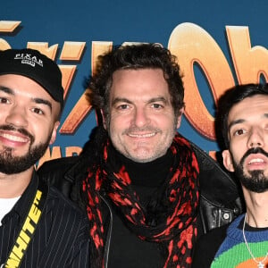 Exclusif - Matthieu Chedid, dit M, Big Flo et Oli - Soirée de la première du film Astérix et Obélix "L'Empire du Milieu" au Club Haussmann à Paris le 15 janvier 2023. © Coadic Guirec/Bestimage 