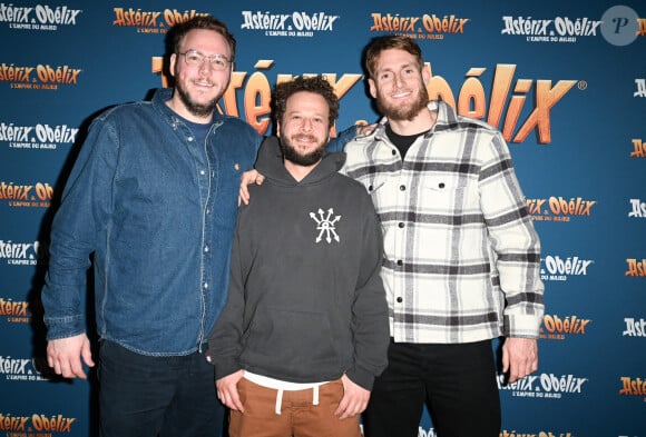 Exclusif - Oliver Rosemberg, Igor Gotesman, Ragnar Le Breton - Soirée de la première du film Astérix et Obélix "L'Empire du Milieu" au Club Haussmann à Paris le 15 janvier 2023. © Coadic Guirec/Bestimage 