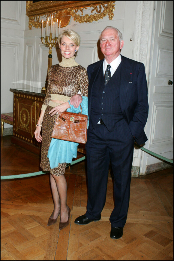 Jean-Paul Guerlain et Christina de Kragh - Le dîner de la renaissance du chêne de Marie-Antoinette au Grand Trianon, galerie des cotelle le 18 mars 2005