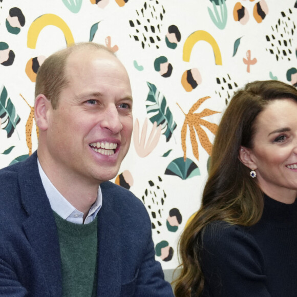 Le prince William, prince de Galles, et Catherine (Kate) Middleton, princesse de Galles, inaugurent officiellement le nouveau Centre hospitalier Royal Liverpool University Hospital à Liverpool, Royaume Uni, le 12 janvier 2023. 