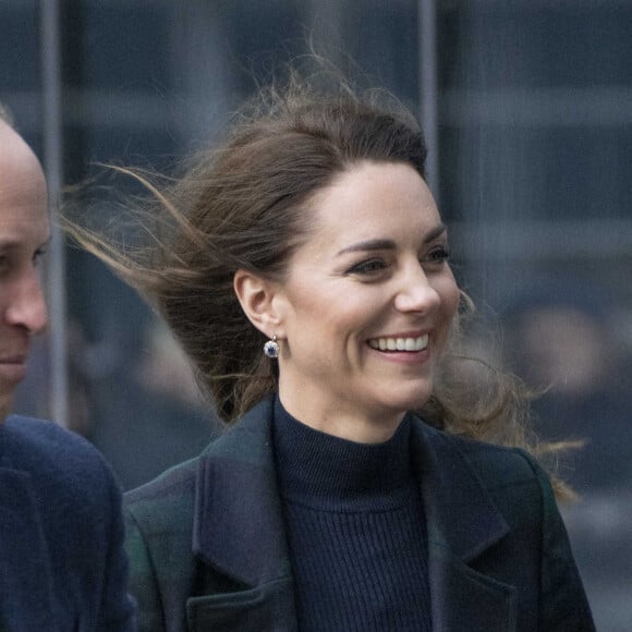 Le prince William, prince de Galles, et Catherine (Kate) Middleton, princesse de Galles, inaugurent officiellement le nouveau Centre hospitalier Royal Liverpool University Hospital à Liverpool, Royaume Uni, le 12 janvier 2023. 