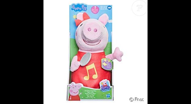 Votre enfant va chanter à tue-tête avec cette peluche interactive Peppa Pig chante