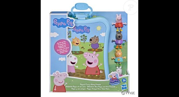Peppa Pig attend votre enfant pour s'amuser avec cette malette de figurines Peppa Pig et ses amis