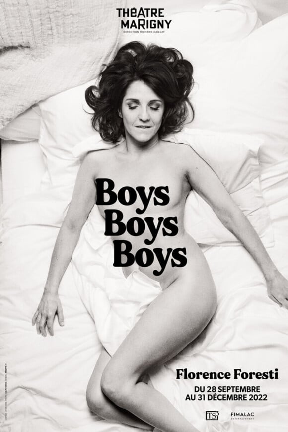 Affiche du spectacle de Florence Foresti "Boys Boys Boys"