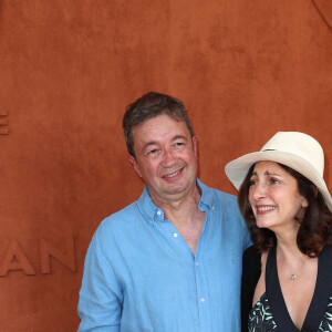 Frédéric Bouraly et Valérie Karsenti au village lors des internationaux de tennis de Roland Garros à Paris, France, le 1 juin 2019. © Jacovides-Moreau/Bestimage 