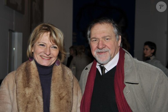 Pierre Santini et sa femme au restaurant Les Cinoches. 15/02/2010