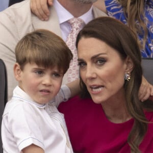 Catherine (Kate) Middleton, duchesse de Cambridge, Le prince Louis de Cambridge, Mike Tindall, Mia Grace Tindall - Jubilé de platine de la reine Elisabeth II d'Angleterre à Bukingham Palace à Londres. 