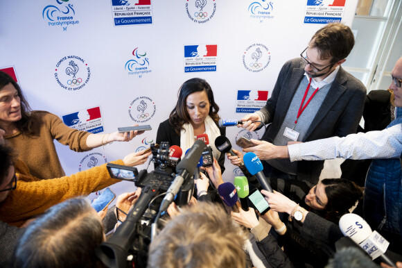 Sarah Abitbol en interview - Convention nationale pour la prévention de la violence sexuelle dans le sport à Paris le 21 février 2020. © JB Autissier/Panoramic/Bestimage