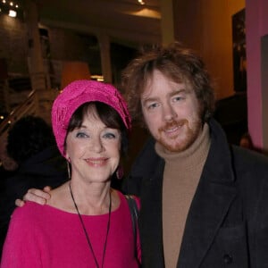 Exclusif - No Web - Anny Duperey et son fils Gaël Giraudeau - People lors de la générale de la pièce "Le syndrome de l'oiseau" au théâtre du Rond-Point à Paris. Le 17 janvier 2023 © Bertrand Rindoff Petroff / Bestimage 