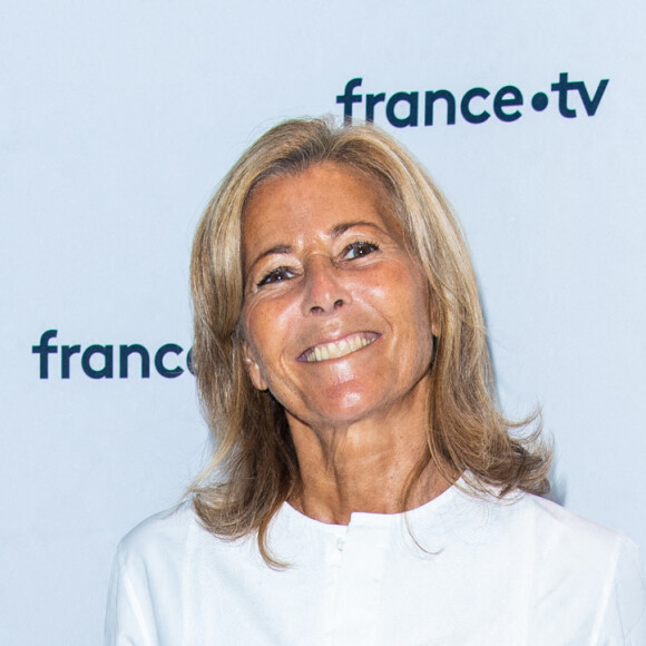 Claire Chazal lors du photocall dans le cadre de la conférence de presse de France Télévisions au Pavillon Gabriel à Paris, France, le 24 août 2021. © Pierre Perusseau/Bestimage