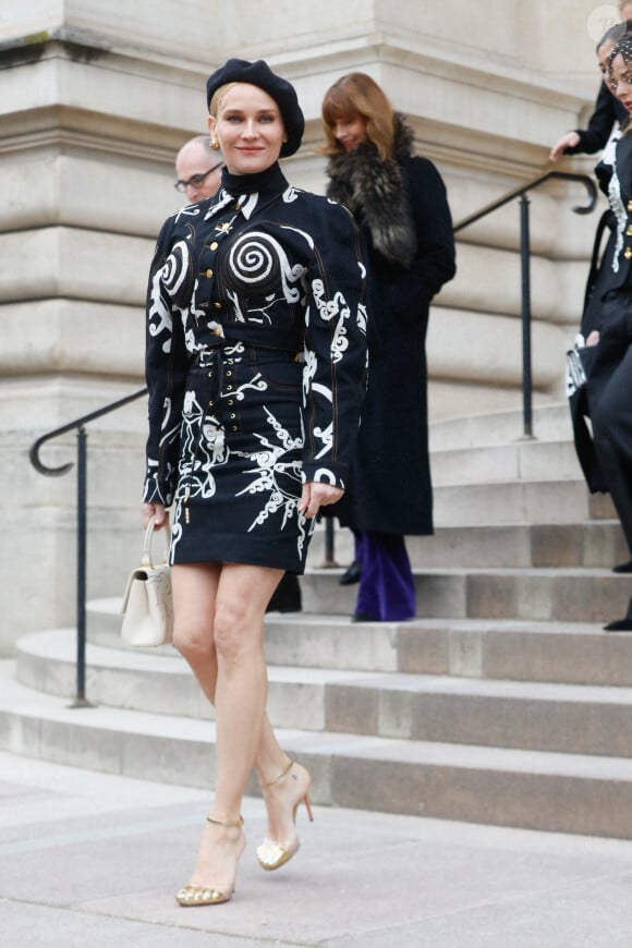 Diane Kruger - Sorties du défilé de mode Haute-Couture "Schiaparelli" au Petit Palais lors de la fashion week de Paris. Le 23 janvier 2023 © Veeren-Christophe Clovis / Bestimage