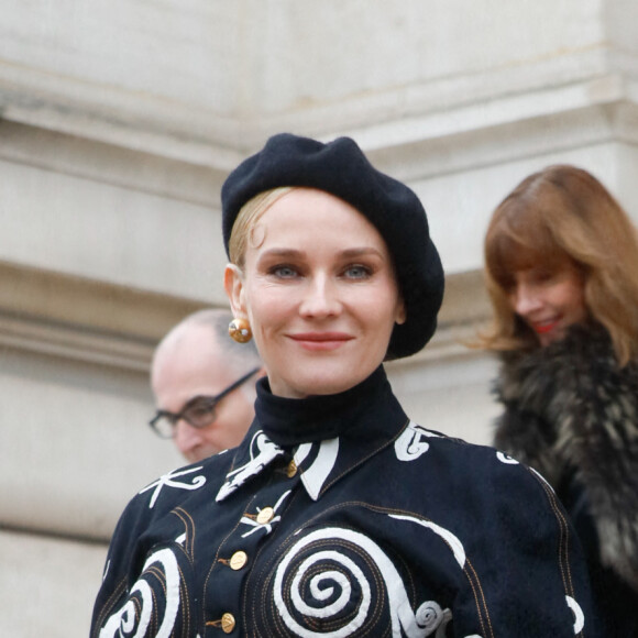 Diane Kruger - Sorties du défilé de mode Haute-Couture "Schiaparelli" au Petit Palais lors de la fashion week de Paris. Le 23 janvier 2023 © Veeren-Christophe Clovis / Bestimage
