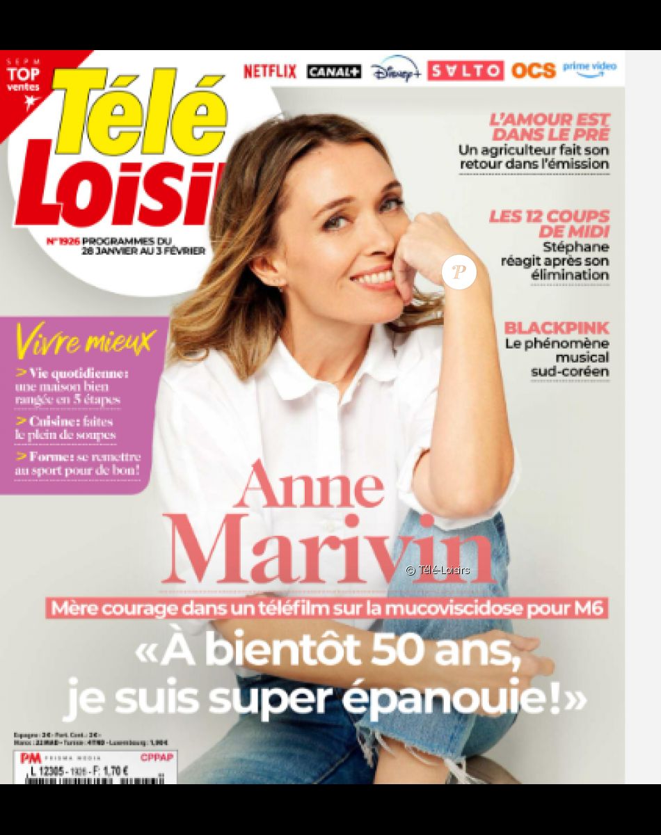 Anne Marivin en couverture du magazine "Télé-Loisirs".