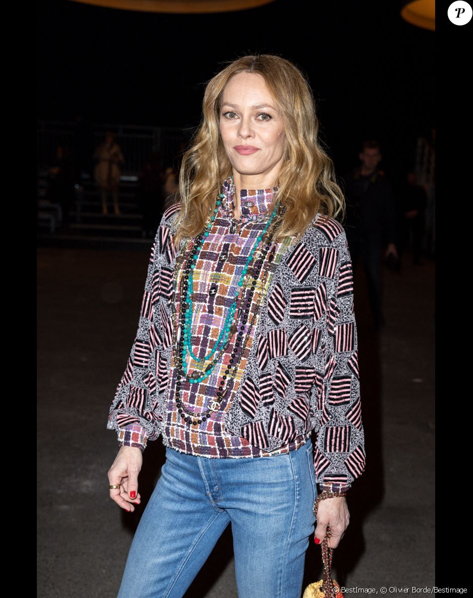 Vanessa Paradis - Front Row au deuxième défilé de mode Haute-Couture Chanel au Grand Palais Éphémère lors de la Fashion Week Printemps-été 2023 de Paris, France, le 24 janvier 2023. © Olivier Borde/Bestimage