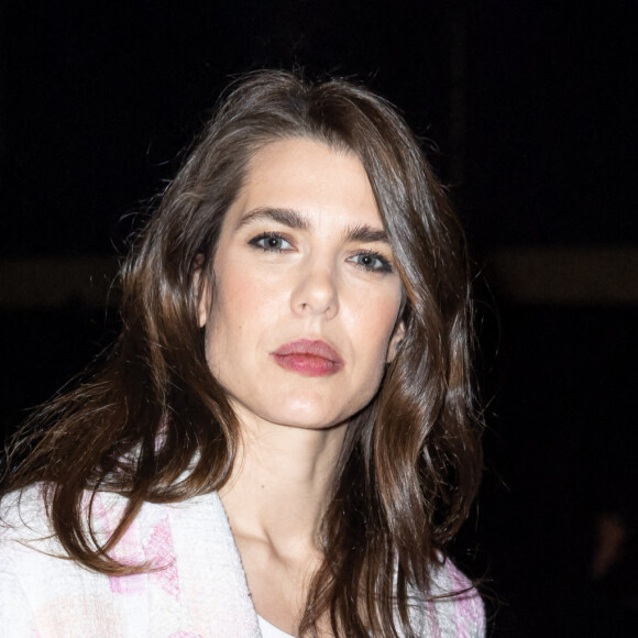 Charlotte Casiraghi - Front Row au deuxième défilé de mode Haute-Couture Chanel au Grand Palais Éphémère lors de la Fashion Week Printemps-été 2023 de Paris, France, le 24 janvier 2023. © Olivier Borde/Bestimage 